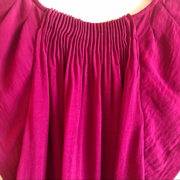REBECCA TAYLOR FUSHIA FLOWY TOP - Picture 6 of 8